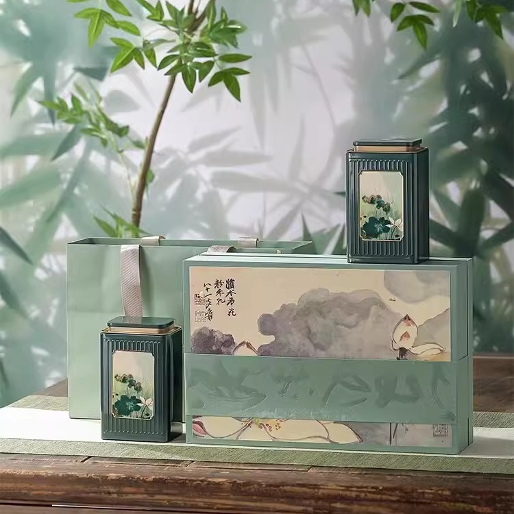 2024通用龙井碧螺春茶叶包装盒绿茶白茶信阳毛尖通用茶叶罐可