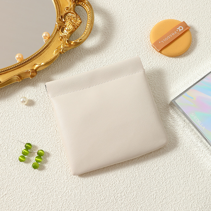 Direct selling automatic closing cosmetic bag mouth lipstick bag storage travel bag multi-functional earrings gift mouth red envelope