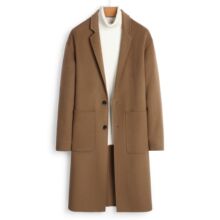 秋冬新款100%羊毛双面呢大衣男中长款外套加厚高级感妮子羊绒外套