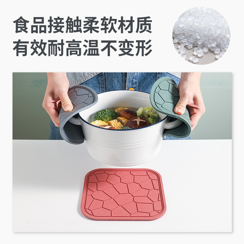 Transfronterizo nuevo estilo nórdico anti-scald estera de silicona hogar de alta temperatura resistente olla estera tazón estera antideslizante tetera estera de aislamiento térmico