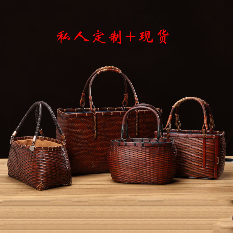 Procesamiento de accesorios de kimono japonés con bambú, productos de bambú al por mayor, artesanías de bambú, cestas de bambú