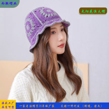 五朵花显脸小复古盆帽女时尚新款休闲韩版ins休闲镂空针织渔夫帽