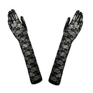 Cross-Border Lace Long Ceremonial Gloves Wedding Bride Hand Summer Sun Protection Driving Long Gloves Sexy Dance Gloves