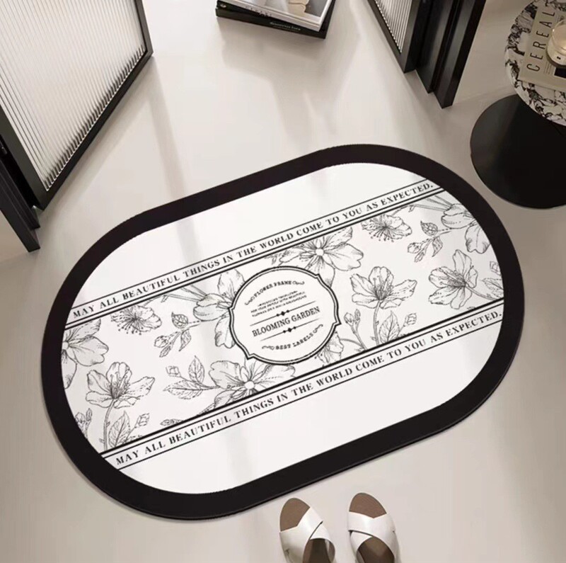 Bathroom Diatom Mud Upholstered Mat Toilet Shower Room Silicone Non-slip Foot Mat Toilet Toilet Door Absorbent Floor Mat Bathroom Diatom Mud Upholstered Mat Toilet Shower Room Silicone Non-slip Foot Mat Toilet Toilet Door Absorbent Floor Mat