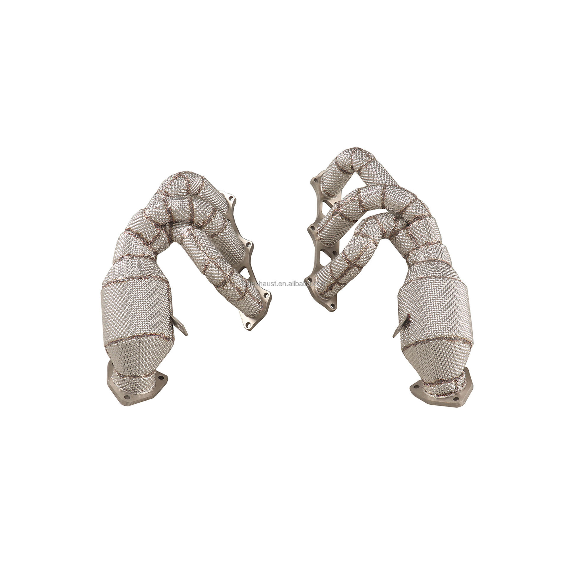 Suitable for Porsche 718 GT4 RS manifold exhaust system with heat shield, high-flow performance manifold