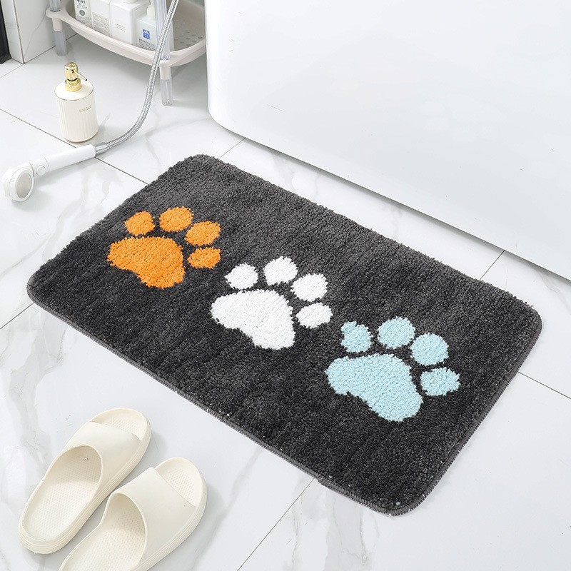 Nordic Geometric Style Imitation Cashmere Bathroom Toilet Door Absorbent Foot Mats Home Entrance Floor Mats Ready for Delivery
