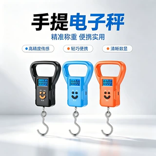 便捷式手提电子秤家用弹簧挂钩高精度电子秤商用秤菜快递行李秤