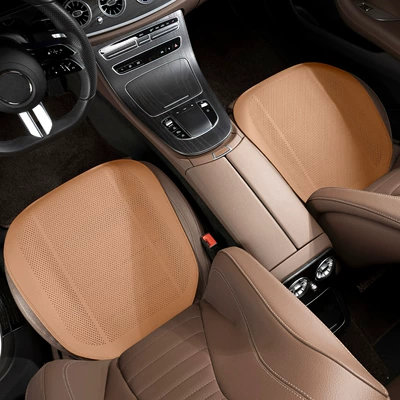 Seat cushion, seat cover, Car seat cushion universal four-season - a-thin-section-akiyama-chestnut-two-front-row-seats