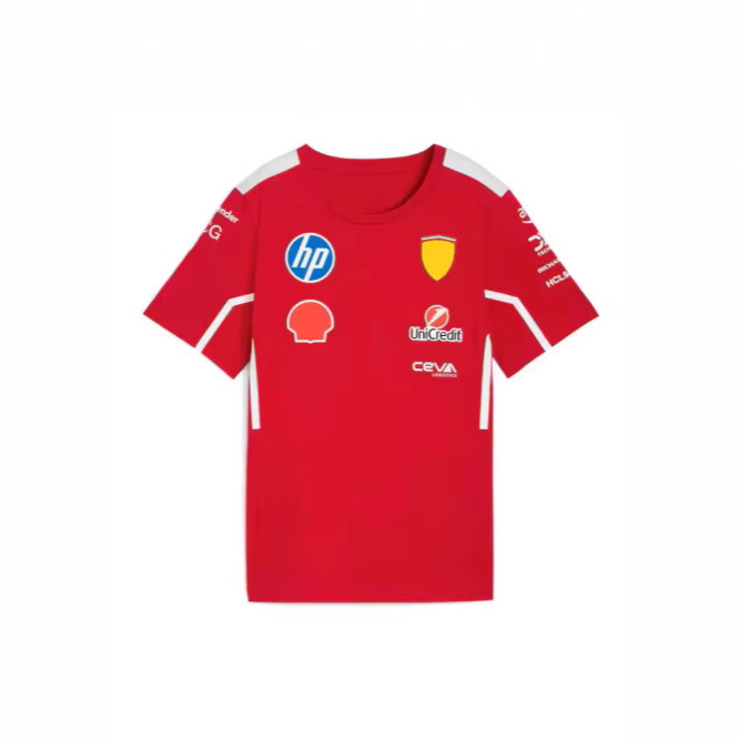New 2025 Last F1 Racing Car with 3D Ferrari Cow Street Men's Printed Short Sleeve T-Shirt Football T-Shirt