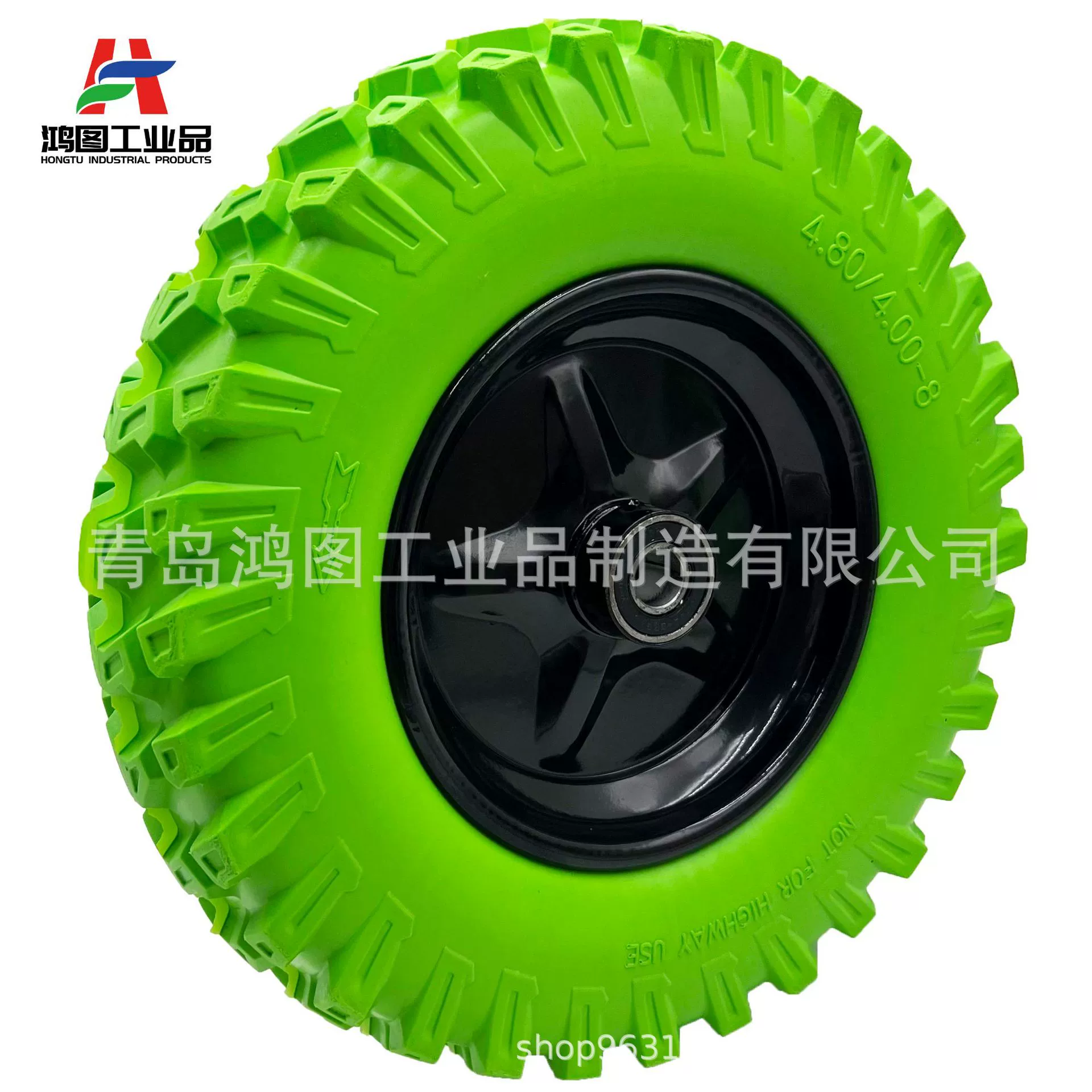 Заводская сборка 16-дюймовых колёсных тележек с полиуретановыми пенополиуретановыми колёсами 4.80/4.00-8, сельскохозяйственные колёса, цельная полиуретановая шина
