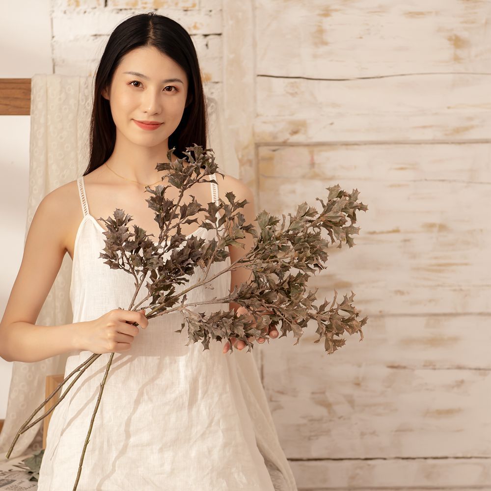 乾枯哈利葉仿真花廠家假花綠植物批發婚慶裝飾品INS風跨境MW82107