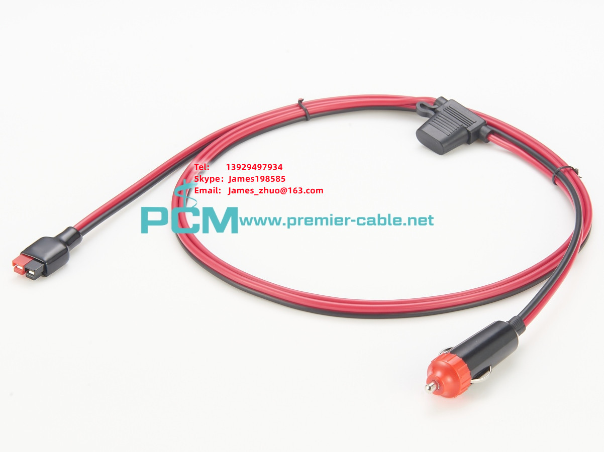 户外移动电源车充线 储能电池车载充电线 30A/45A安德森转点烟器