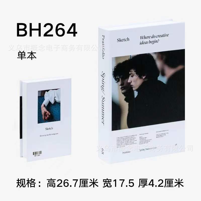 Nordic moderno libro falso plegable Inglés simulación libro accesorios de decoración libro Hotel hogar suave decoración libro