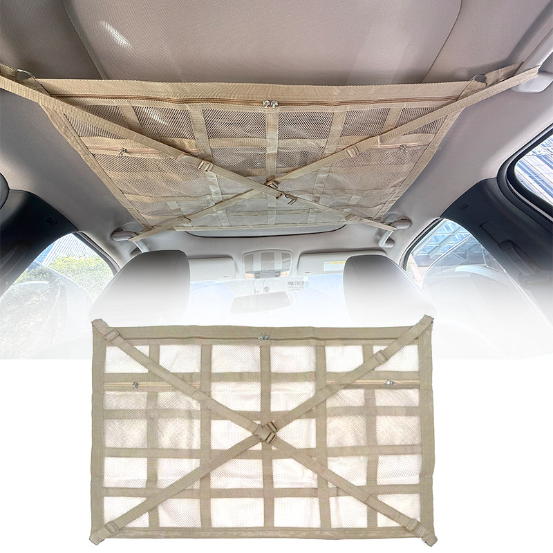 Los fabricantes de suministros para automóviles venden directamente cajas de almacenamiento, redes de almacenamiento en el techo del automóvil, bolsas de red para equipaje, bolsas de almacenamiento para automóviles colgantes