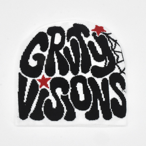 Sleek Sensation Knit Hat for Men and Women, Embroidered Pattern Hat, European and American Fashion Hat, Hip-Hop Hat with Letters, Trendy Streetwear