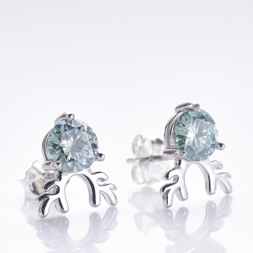 Joyas de plata esterlina S925 un ciervo tiene usted pendientes de perforación de mosan mujeres moda japonesa y coreana un regalo para los amantes