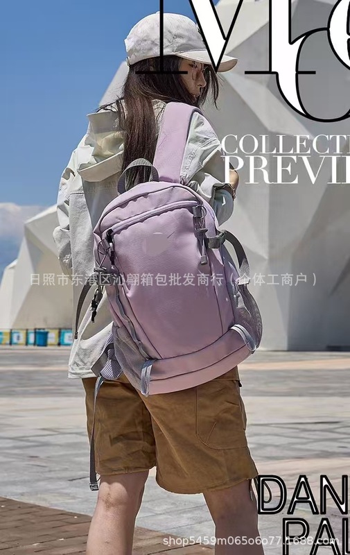 大容量便携出行旅行包休闲百搭轻便运动背包新款印花字母双肩包包|undefined