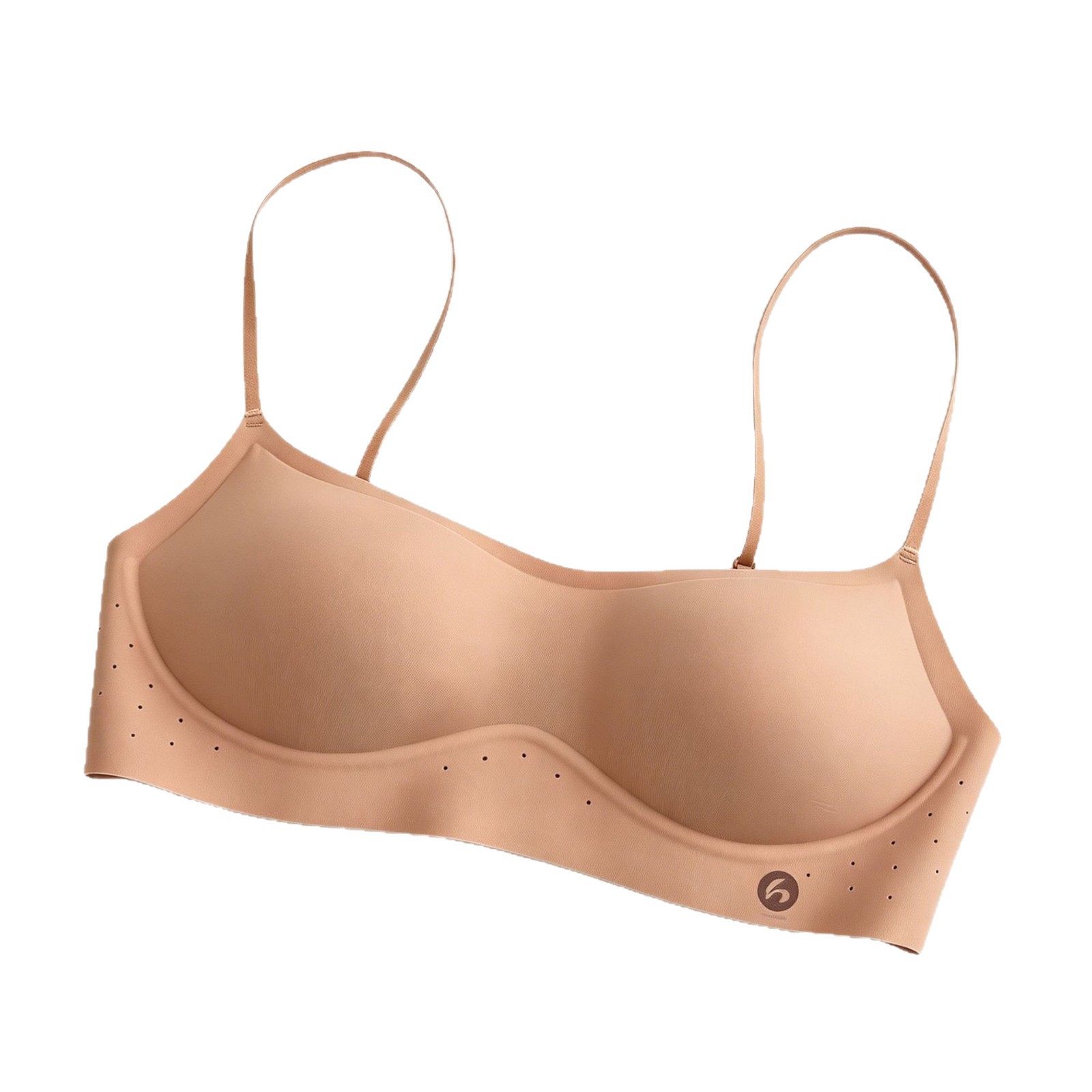 Invisible Low-Cut Bra with Thin Straps, Half-Cup for Small Busts, Seamless Summer Thin Style, Foundation-Like Coverage, Beautiful Back Bra