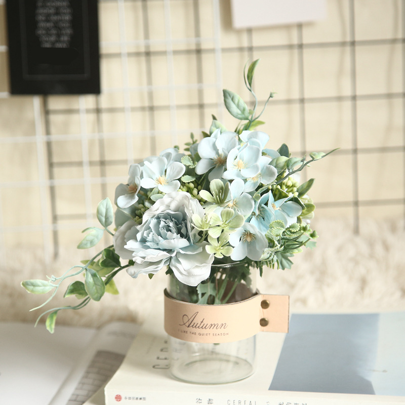 Simulated Flower Plant Pot Landscape Wedding Decor INS Style Simulated Plant Wall Flower Wall Artificial Rose MW66778