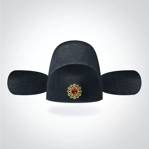 Emperor Hat Opera Props Poet Hat Wing Crown Champion Hat Flying Fish Hat Black Shara Hat Studio Wedding Hat Groom Official Hat