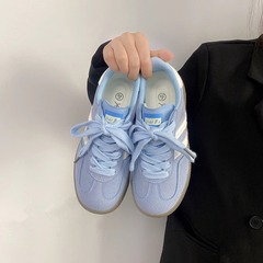 Vintage Hong Kong Style Unisex Women's Leather Sneakers 2025 Summer New White Shoes, Versatile Breathable Casual Platform Shoes