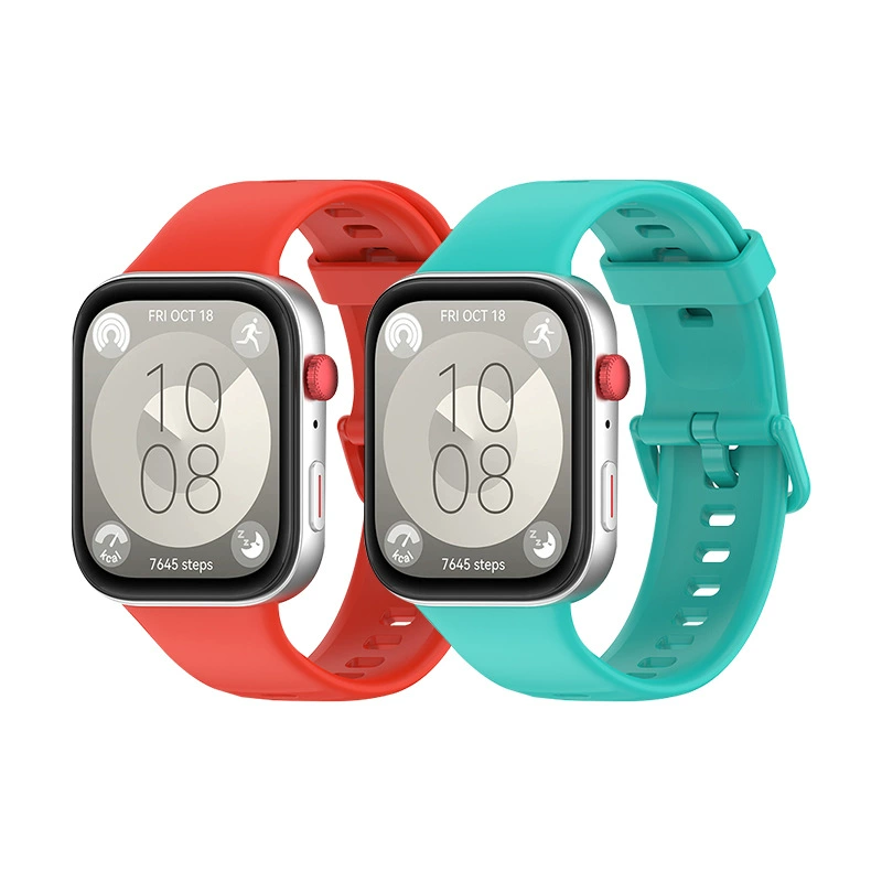 Подходит для Huawei Watch Fit3/Fit4 силиконовый ремешок с цветной пряжкой для часов Huawei Fit3