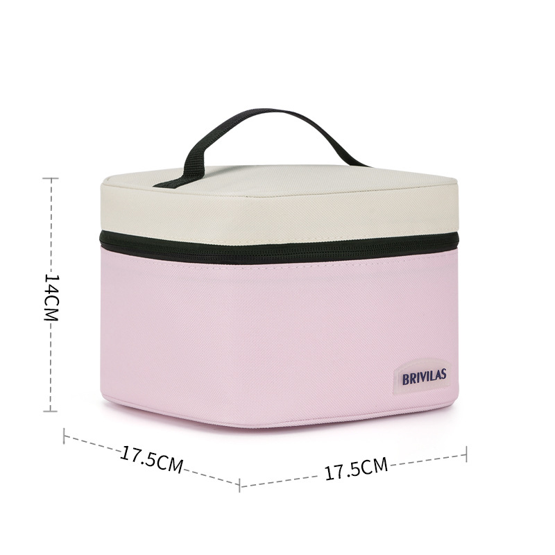 Bolsas de comidas etiquetadas transfronterizas bolsas de almuerzo de oficina portátiles bolsas de almuerzo de aislamiento térmico bolsas de almuerzo de tela Oxford