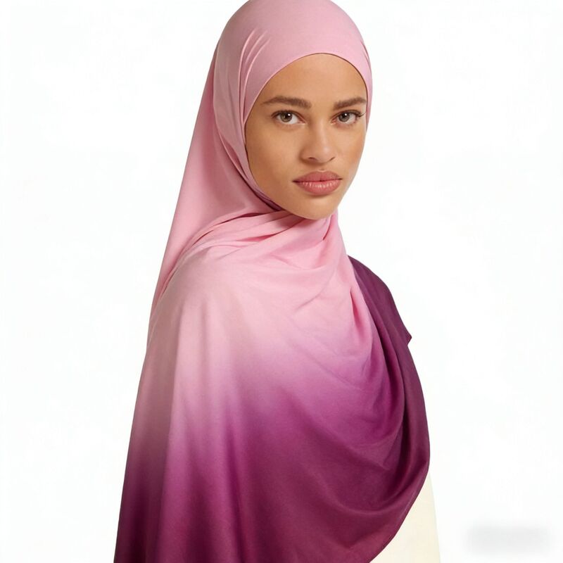 【Liquid Sweat Fabric Gradient Color】Scarf Ethnic Women's Shawl Soft and Breathable Liquid Sweat Fabric Malaysian Wrap
