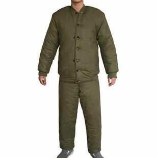 Cold Storage Winter Cotton-padded Clothes Cotton Trousers Cotton Suit Green Cotton-padded Jacket Warm and Warm to Keep Cold Warm Thickened Old-fashioned Work Cotton-padded Jacket