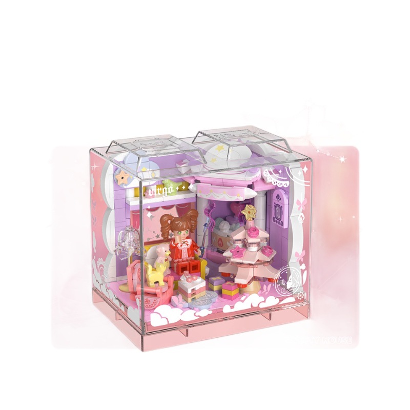 IBLOCK 12 별자리 외계인 월드 스타 박스 사이버 갤럭시 에너지 시티 궁수 자리 빌딩 블록 별자리 조수 놀이 상자