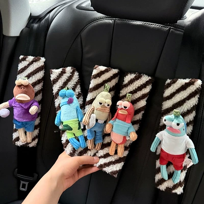 Seat belt shoulder pad – Squarepants Bikini Bottom Residents Car - five-shoulder-pads-stunned-lying-flat-working-as-a-paralytic-cool-fish