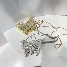 精致小巧小众设计手提包链条女镶钻蝴蝶单肩迷你包亚克力包斜挎包