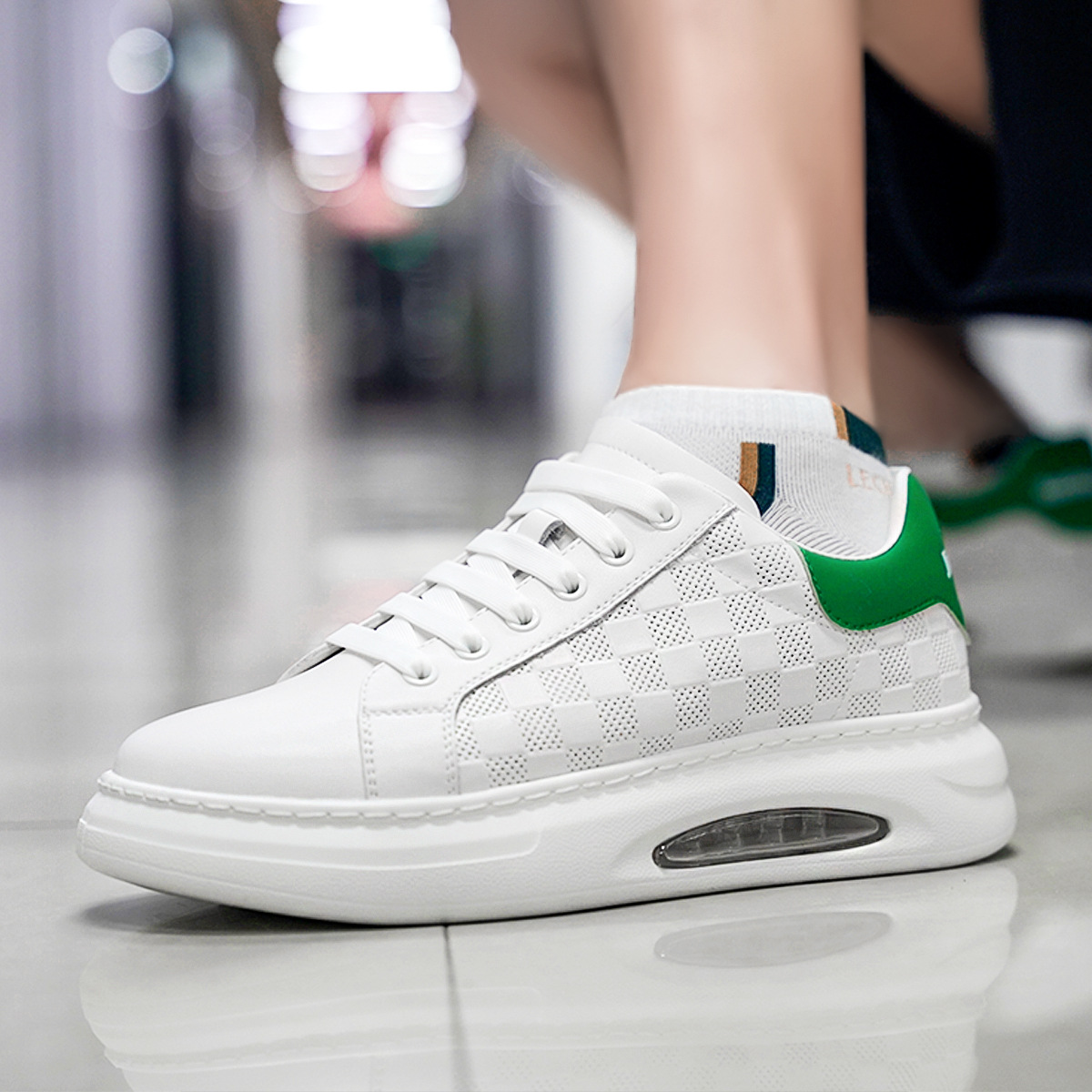 20243 Neue Sommer Atmungsaktive Platte Kappe Leder Rindsleder Sport Kleine Weiße männer Weiche Sohle Casual Schuhe_voghion.com