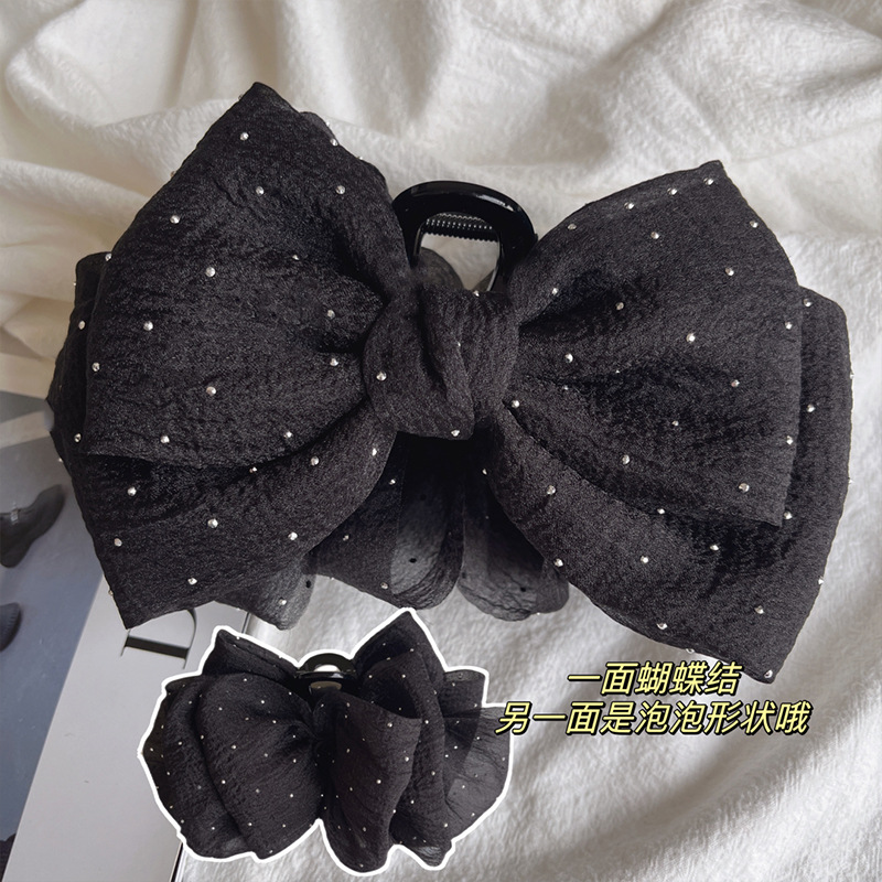 Otoño y invierno super fairy arco princesa cabeza agarrar clip de cabeza mujer detrás de la cabeza clip cuadrado muestra cara pequeña clip de pelo adornamiento de cabeza clip de pelo