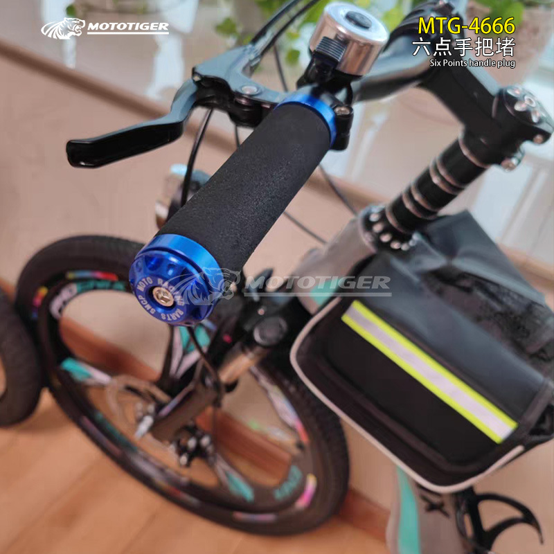 Motorcycle Universal Cnc Aluminum Alloy Handlebar End Caps Modification Accessories Decorative Handlebar Plugs Anti-Fall Handlebar Grips