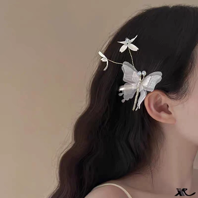 Свадебная прическа Ли Йитона той же феи бабочка кристал Runu, се bride wedding hair, крылья крылья крыло заколка для волос