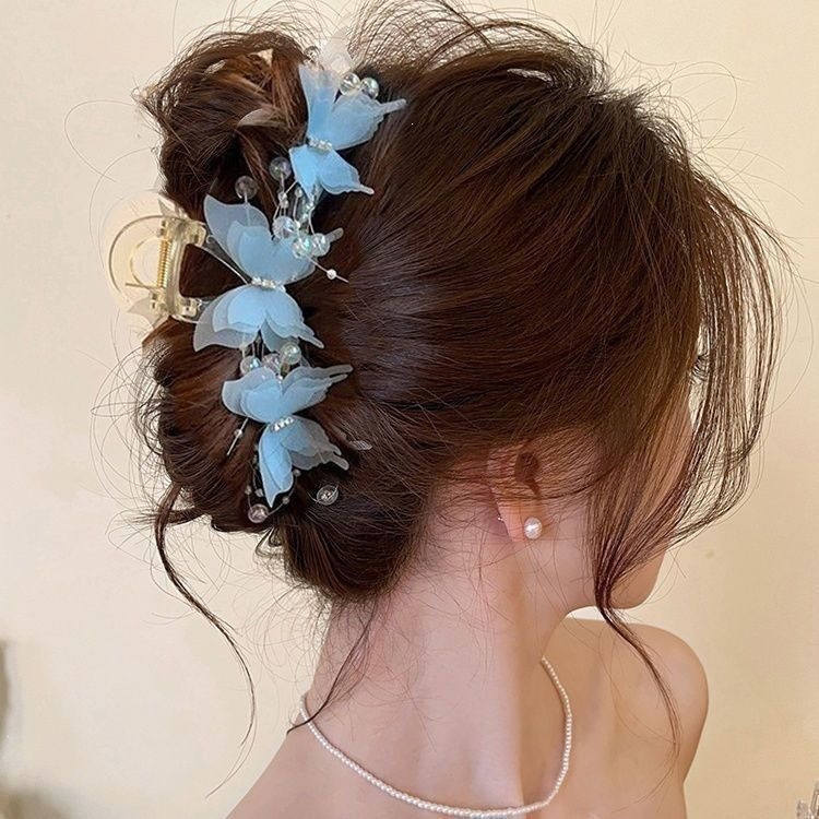 2026 nuevo clip de cabello ondulado clip de cabello de tiburón grande clip de cabello de mujer detrás de la cabeza de alta sensación clip de cabello accesorios para el cabello