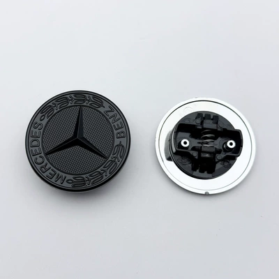 Glk Cla Cls Hood Flat – Car logo - wheat-ears-are-all-shiny-black