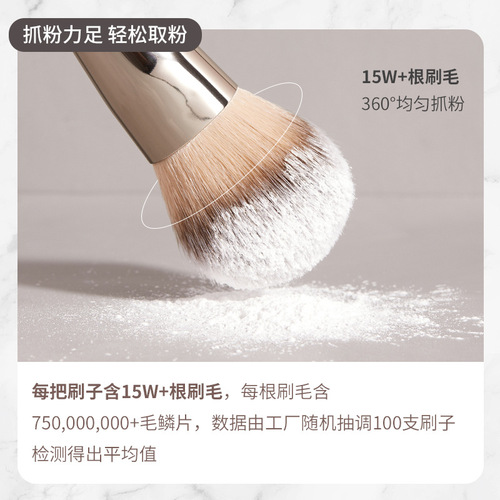 GECOMO Loose Powder Brush Extra Large Ball Honey Powder Brush 3 Seconds Quick Set Makeup Super Soft Soft-bristled Makeup Brush for Newbies