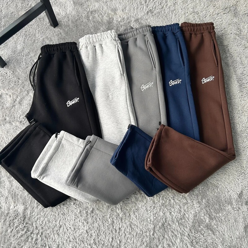 Foreign Trade Cross-Border European and American Spring New Retro Loose Straight Men's and Women's Sports Pants Letter Casual High Street Sweatpants