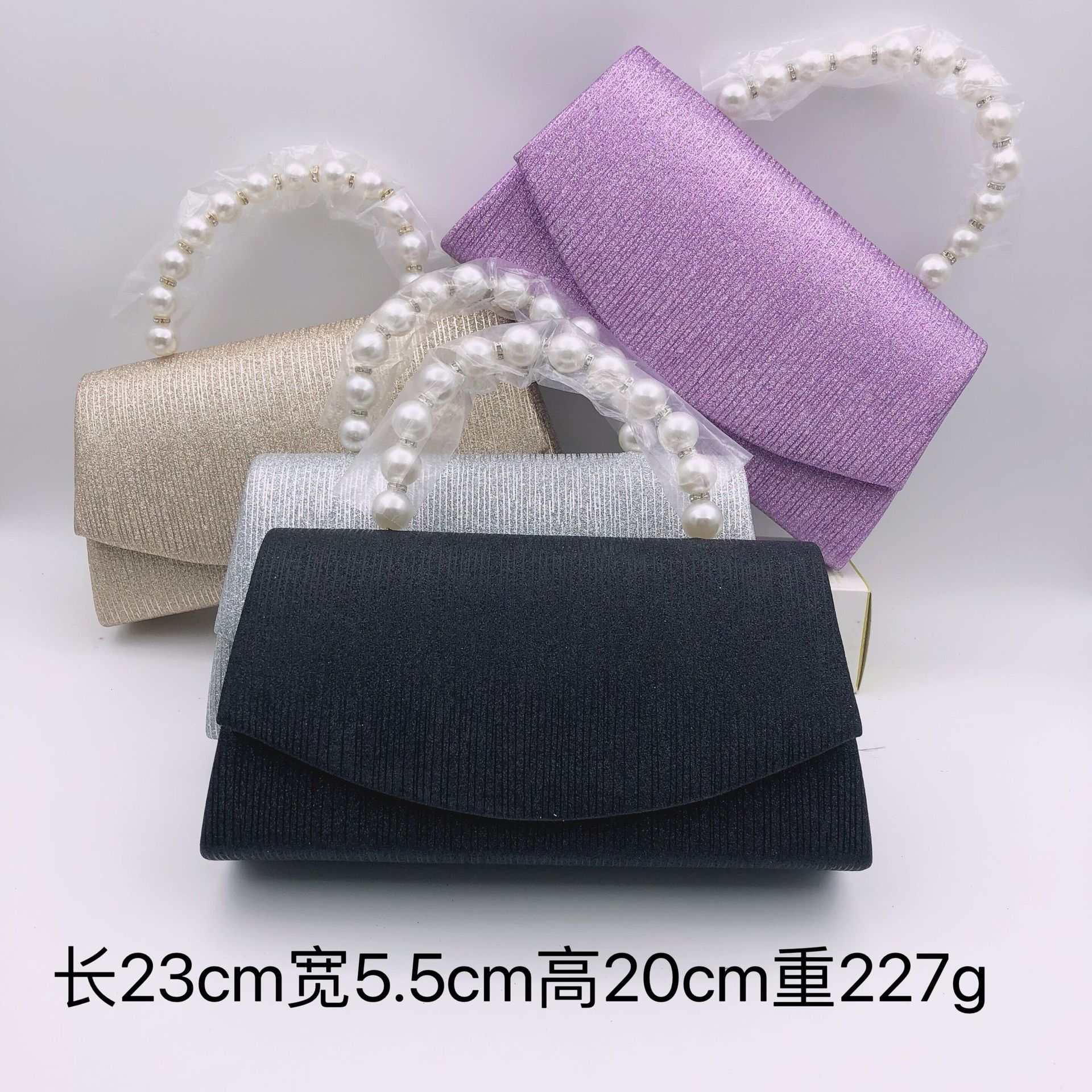 Nuova borsa da donna con perle, ideale per il commercio estero transfrontaliero, versatile per matrimoni e damigelle, borsa elegante, pochette da sera semplice._voghion.com