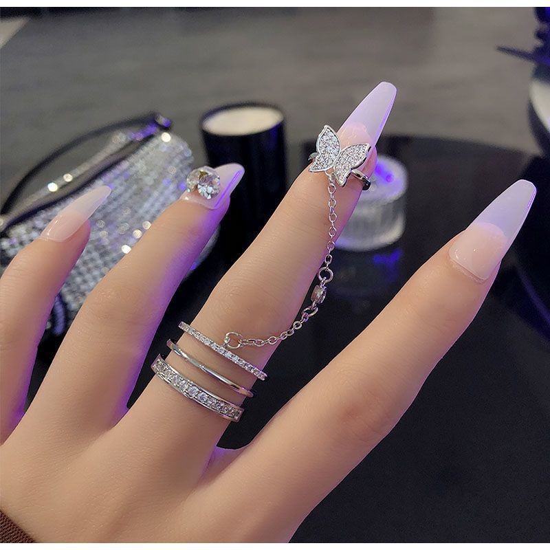 Accessory, small design ring, flowered, high-quality style, simple and elegant design