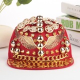 Европейский и американский панк -стиль заклепки, родительский бедный бедро -хоп -хоп -хоп корейский прилив люди хип -хоп детская квартира -алонг шляпа оптом