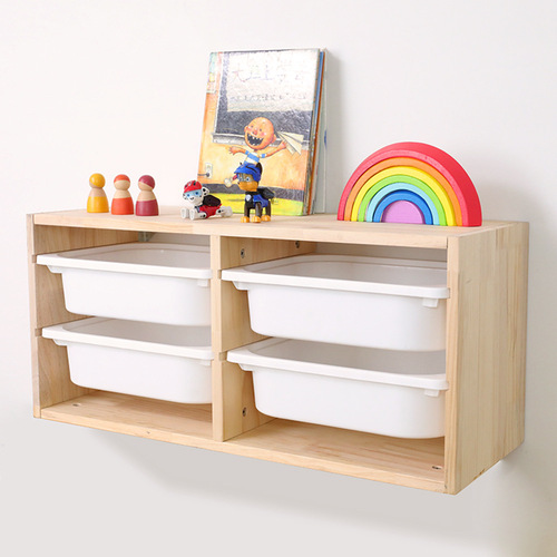 Cross-border children's room toy storage rack wall-mounted wall storage rack baby toy classification sorting box storage cabinet