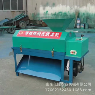 鲜青核桃去皮机 油茶果硬壳脱皮机 带清洗功能核桃剥皮机