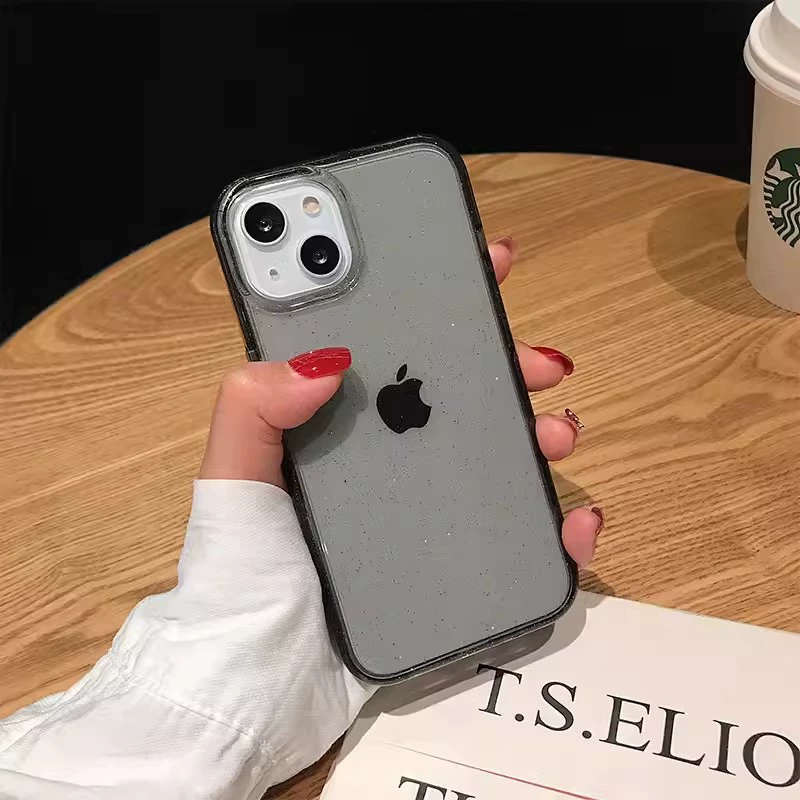 Чехол для телефона совместим с iPhone (несколько моделей), 1.5 мм отверстия со стразами, прозрачная защитная капля
