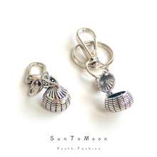 创意可开合收纳小鱼篓钥匙扣防丢情侣闺蜜包包挂件简约百搭小饰品