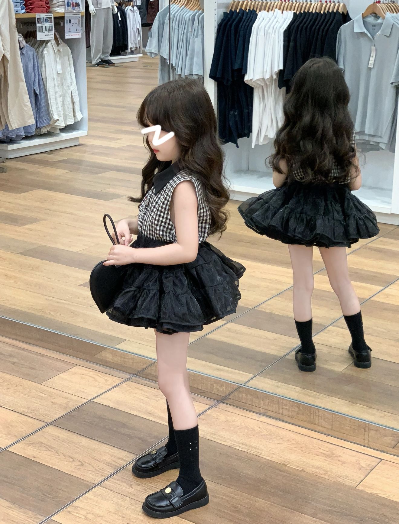 Conjunto de roupa para menina blusa sem mangas e saia tutu_voghion.com
