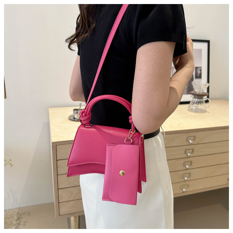 Moteveske for kvinner 2024 ny trend mote skulder enkel uformell crossbody ensfarget mor og barn-veske_voghion.com