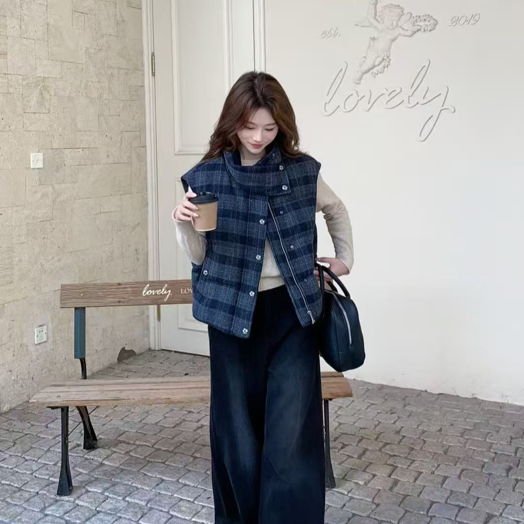 彧言 2025秋冬新款韩版维希格羽绒服马甲女短款坎肩三星90绒背心